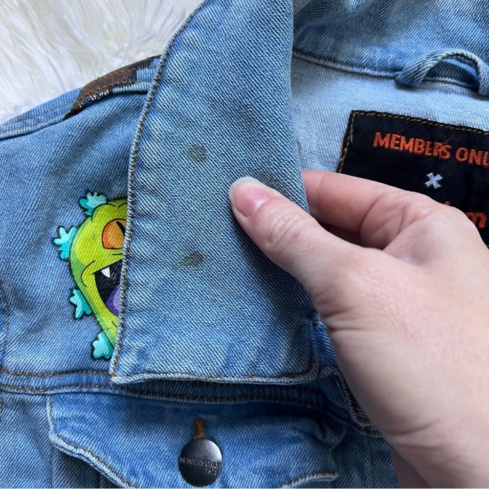 Members Only x Nickelodeon Rugrats Denim Cropped Jacket - Picture 9 of 10